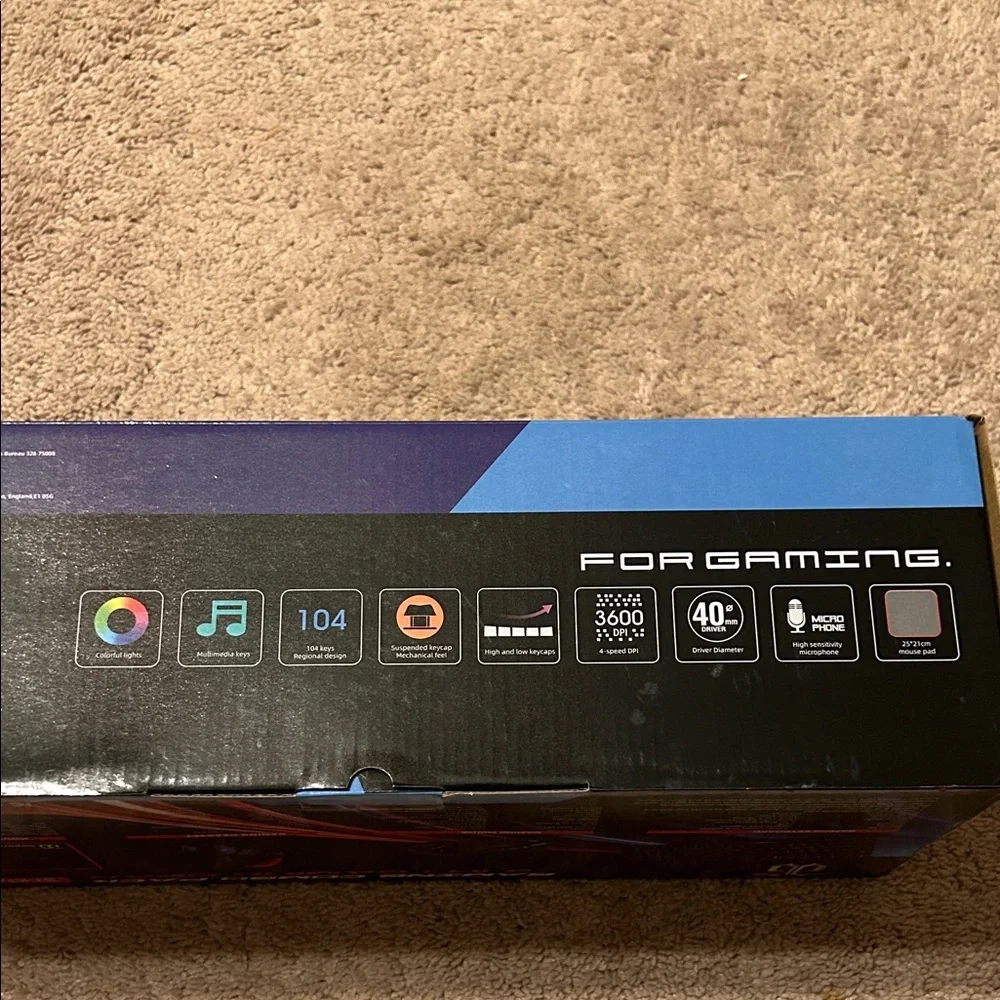 Gaming Keyboard and Headset Combo - Black